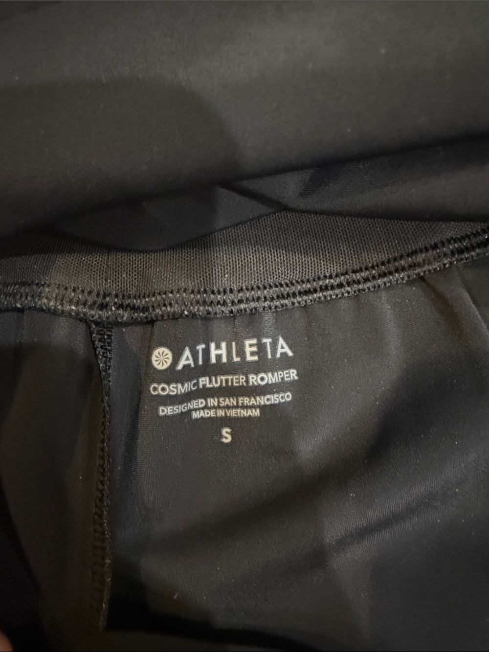Athleta Black Cosmic Flutter Romper - Picture 3 of 4